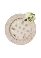 Harbour Island Rattan Round Charger Sand Colour - Set of 4