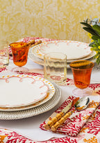 Harbour Island Round Rattan Charger Placemat White - Set of 4