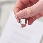 Hardback Book Personalised Silver Charm