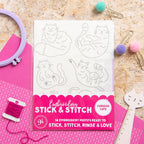 Curious Cats Stick & Stitch Embroidery Pack