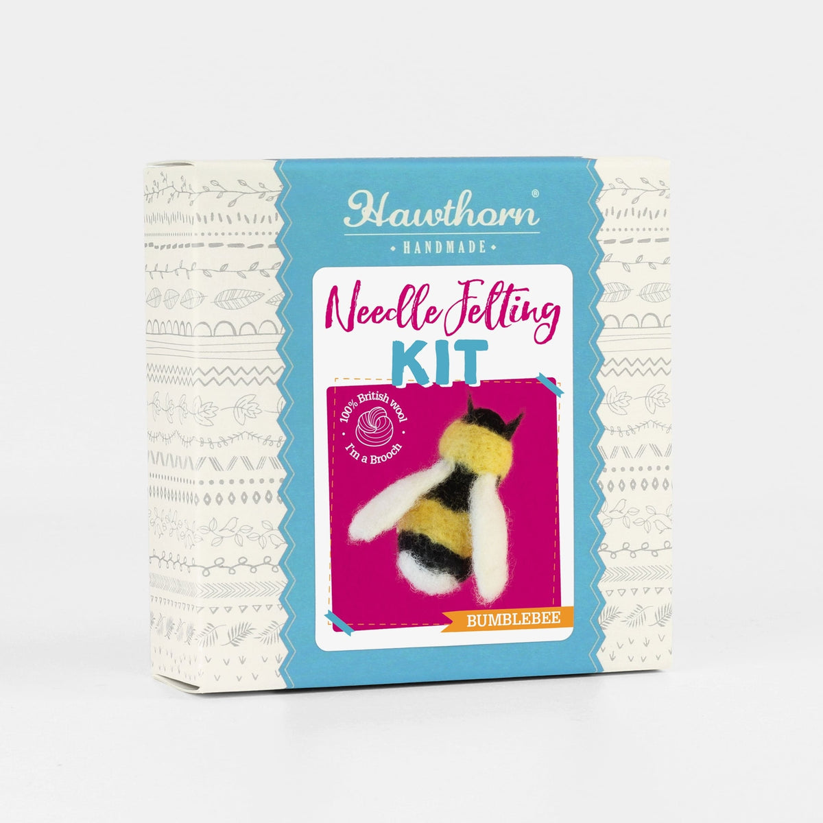 Bee Brooch Needle Felting Kit for Beginners
