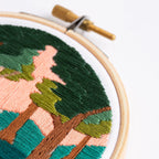 Forest Walk Landscape Mini Embroidery Kit for Beginners
