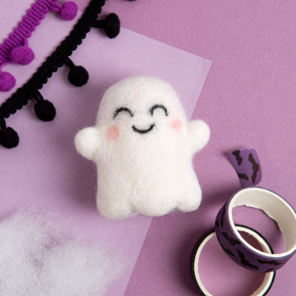 Happy Ghost Needle Felting Kit for Halloween