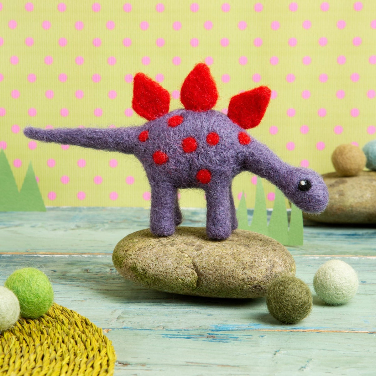 Stegosaurus Dinosaur Needle Felting Kit for Beginners