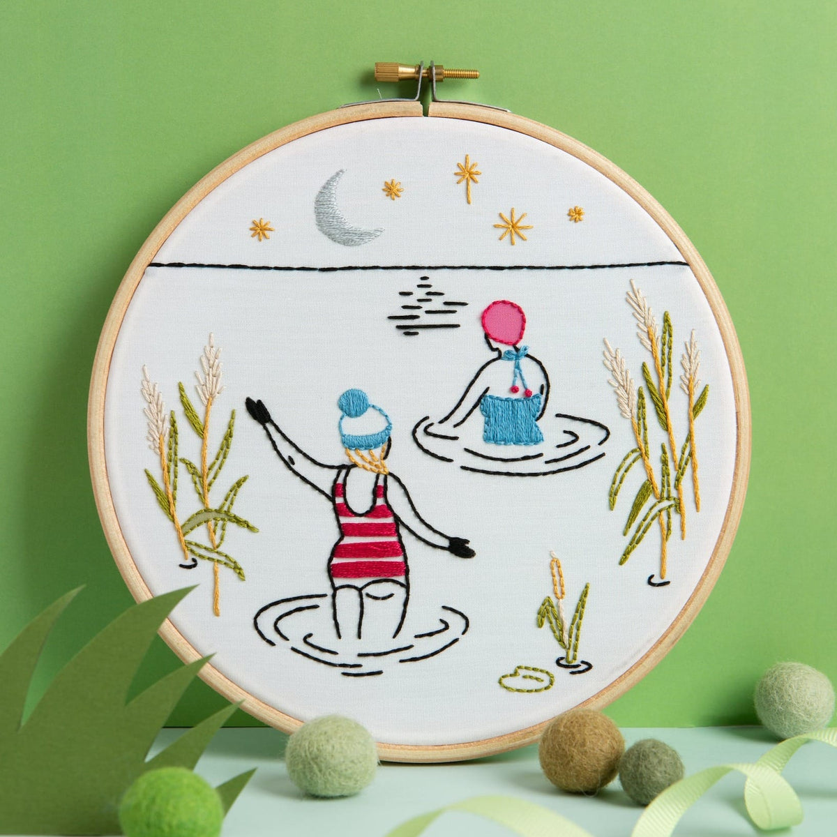 Swim - Wild Swimming Embroidery Kit for Beginners