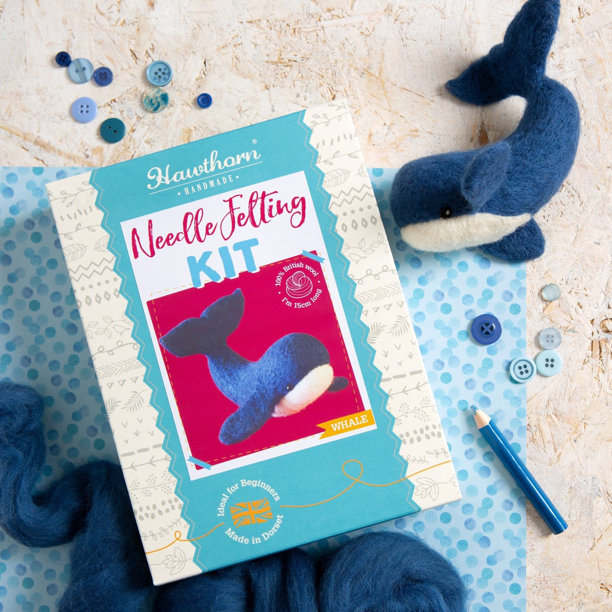 Whale Needle Felting Kit for Beginners