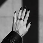 Heart-Shaped Band Ring – Sterling Silver 925 with Pink Cubic Zirconia