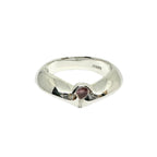 Heart-Shaped Band Ring – Sterling Silver 925 with Pink Cubic Zirconia