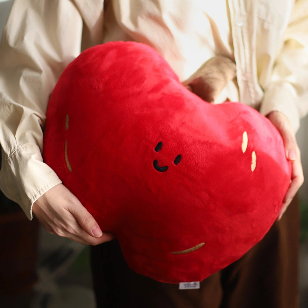 Daily White | Heart Apple Plush Pillow