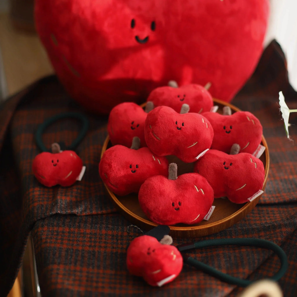 Daily White | Heart Apple Plush Charm