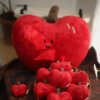 Daily White | Heart Apple Plush Pillow