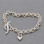 Heart Trace Chain Charm Bracelet