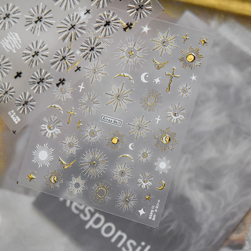 Hello Claws | Holy Light Gold Nail Deco Sticker