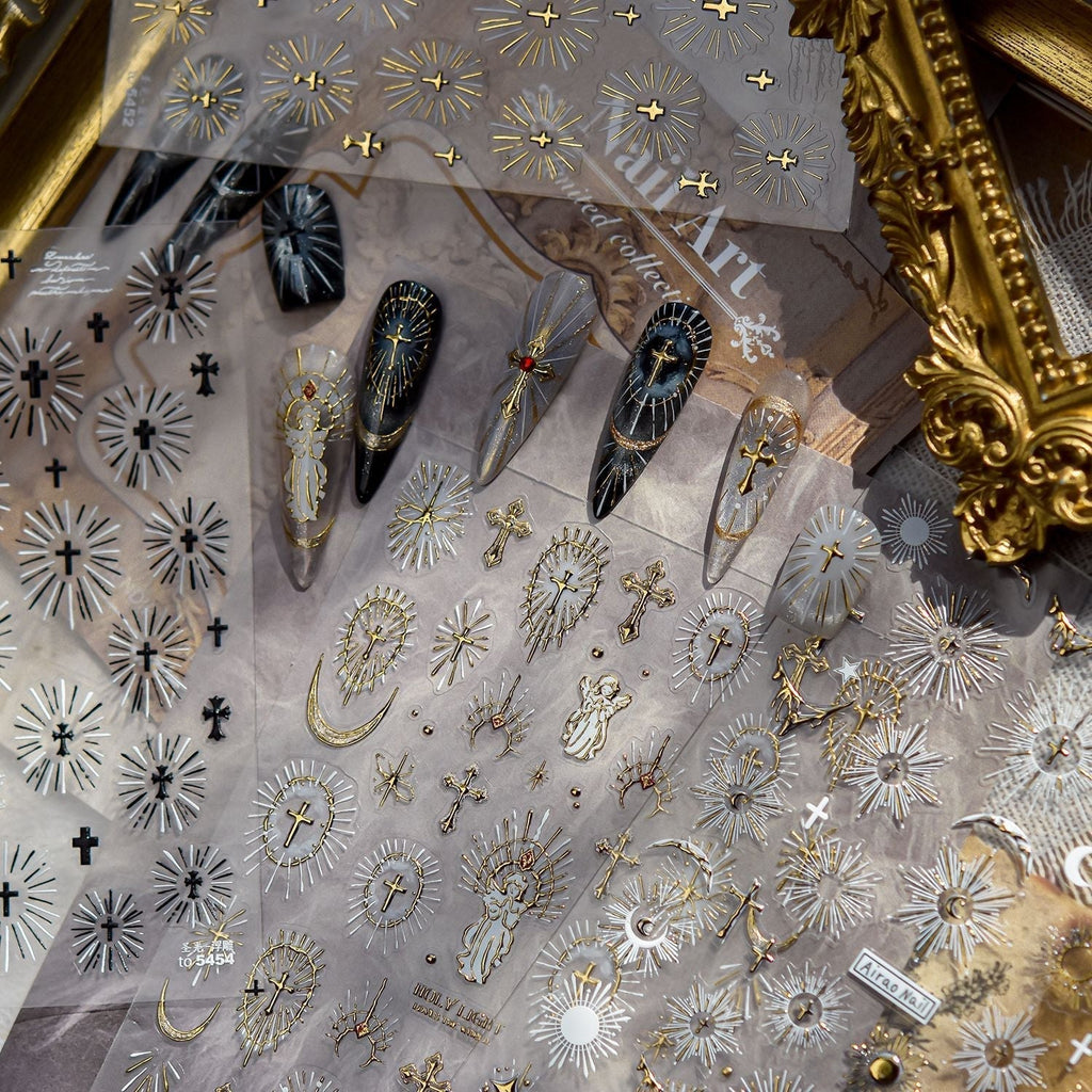 Hello Claws | Holy Light Gold Nail Deco Sticker