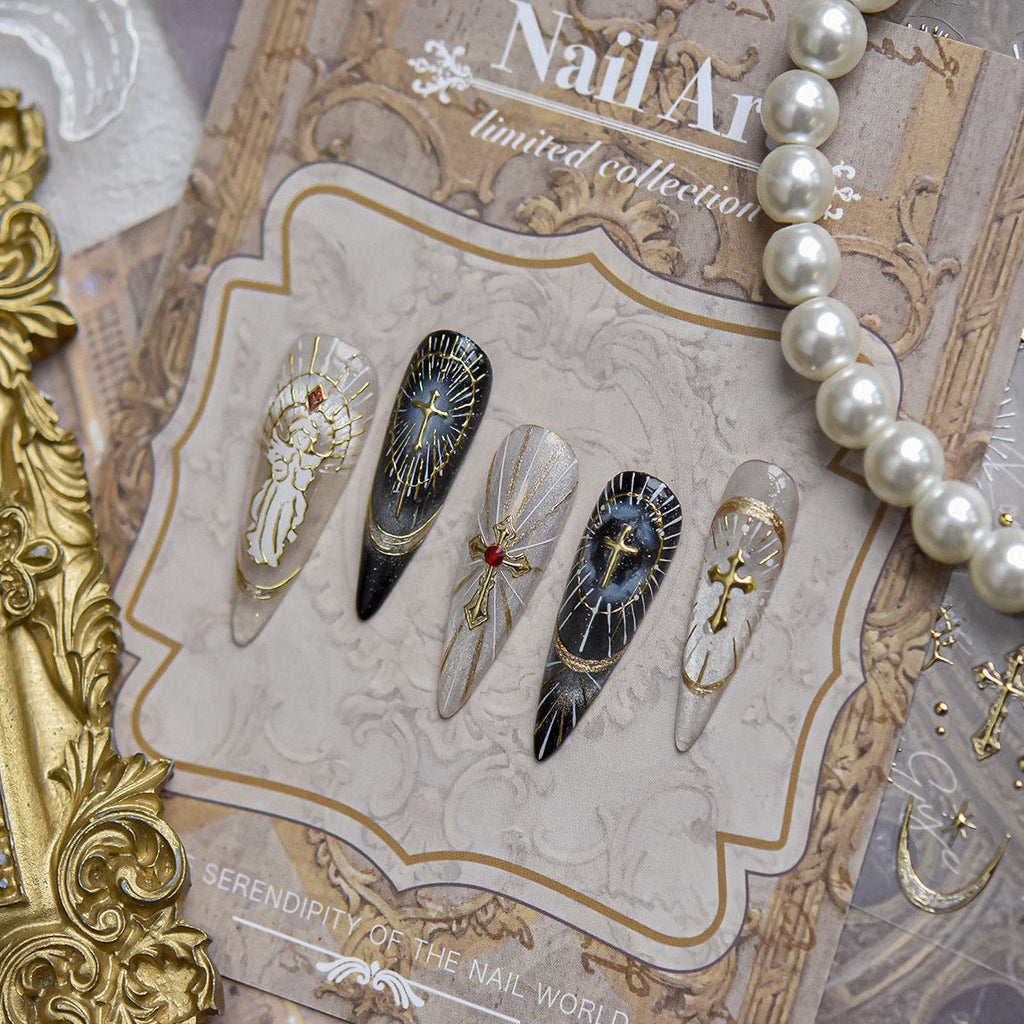 Hello Claws | Holy Light Gold Nail Deco Sticker
