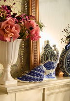 Antoinette Feathered Delft Peacock