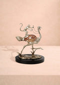 Saharan Dreams (Monkey On An Ostrich) Sculpture