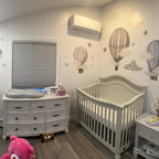 Dreamy Hot Air Balloons and Stars Wall Sticker for Nursery and Kids' Room