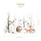 Woodland Forest Wall Decals for Kids | Animals and Tree Wall Decals | Nursery Woodland Stickers