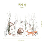 Woodland Forest Wall Decals for Kids | Animals and Tree Wall Decals | Nursery Woodland Stickers