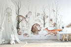 Woodland Forest Wall Decals for Kids | Animals and Tree Wall Decals | Nursery Woodland Stickers