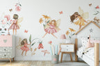 Fairy Wall Decal | Watercolor Fairies Wall Decal | Nursery Fairytale Sticker