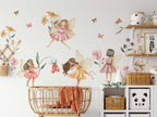 Fairy Wall Decal | Watercolor Fairies Wall Decal | Nursery Fairytale Sticker