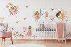Fairy Wall Decal | Watercolor Fairies Wall Decal | Nursery Fairytale Sticker