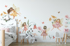 Fairy Wall Decal | Watercolor Fairies Wall Decal | Nursery Fairytale Sticker