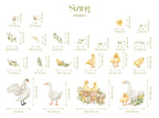 Goose Wall Decals | Watercolor Geese Wall Stickers | Farm Animals Decals | Kids Room Decor