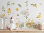 Goose Wall Decals | Watercolor Geese Wall Stickers | Farm Animals Decals | Kids Room Decor