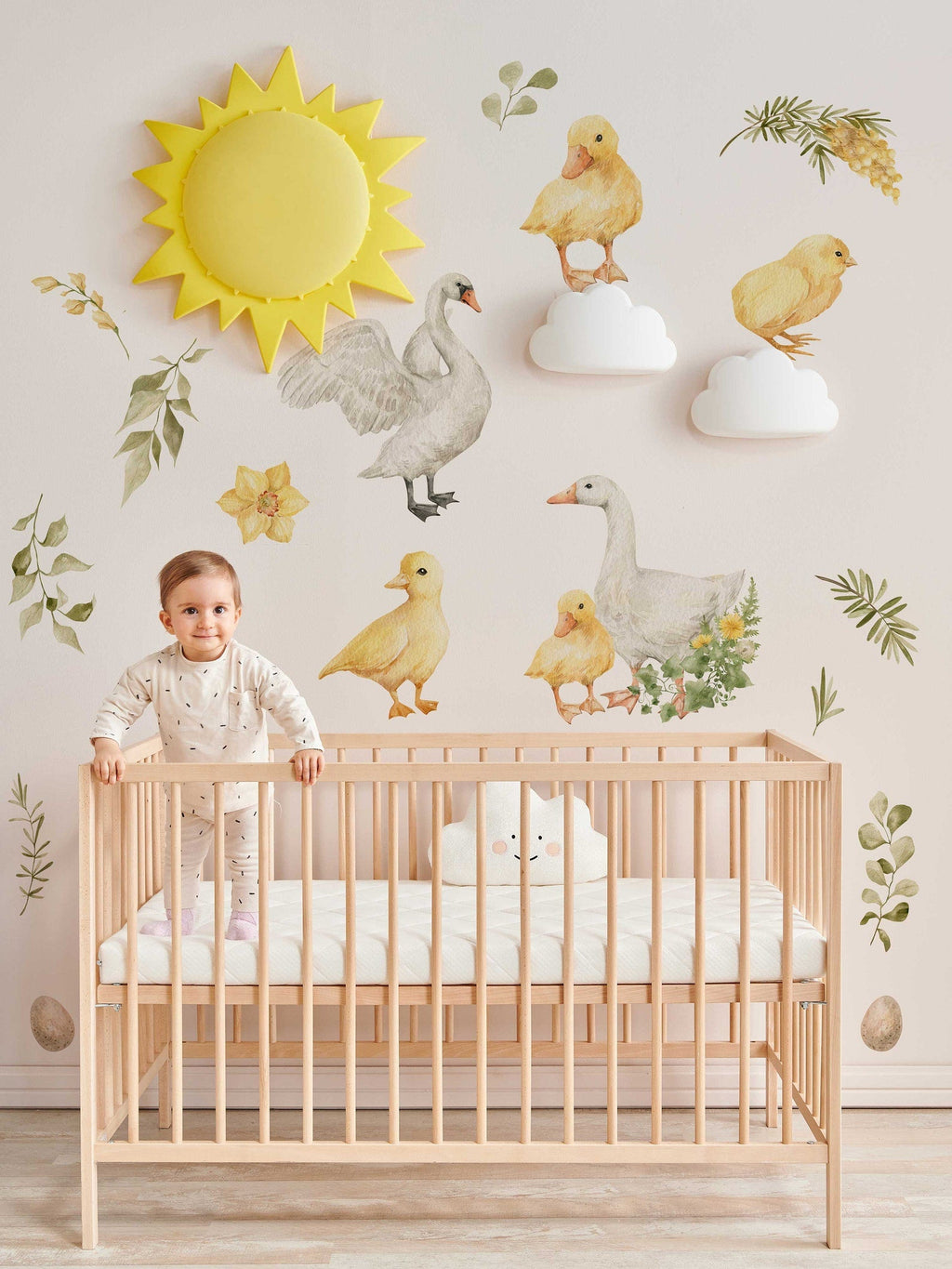 Goose Wall Decals | Watercolor Geese Wall Stickers | Farm Animals Decals | Kids Room Decor