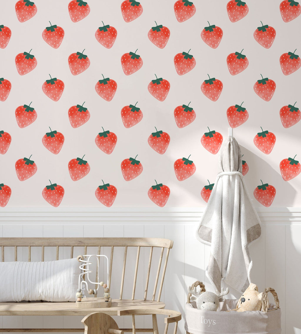 Strawberries Decal | Wall Decal Set for Kids Decor | Charming Set of Wall Stickers
