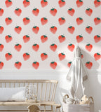 Strawberries Decal | Wall Decal Set for Kids Decor | Charming Set of Wall Stickers