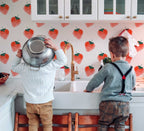 Strawberries Decal | Wall Decal Set for Kids Decor | Charming Set of Wall Stickers