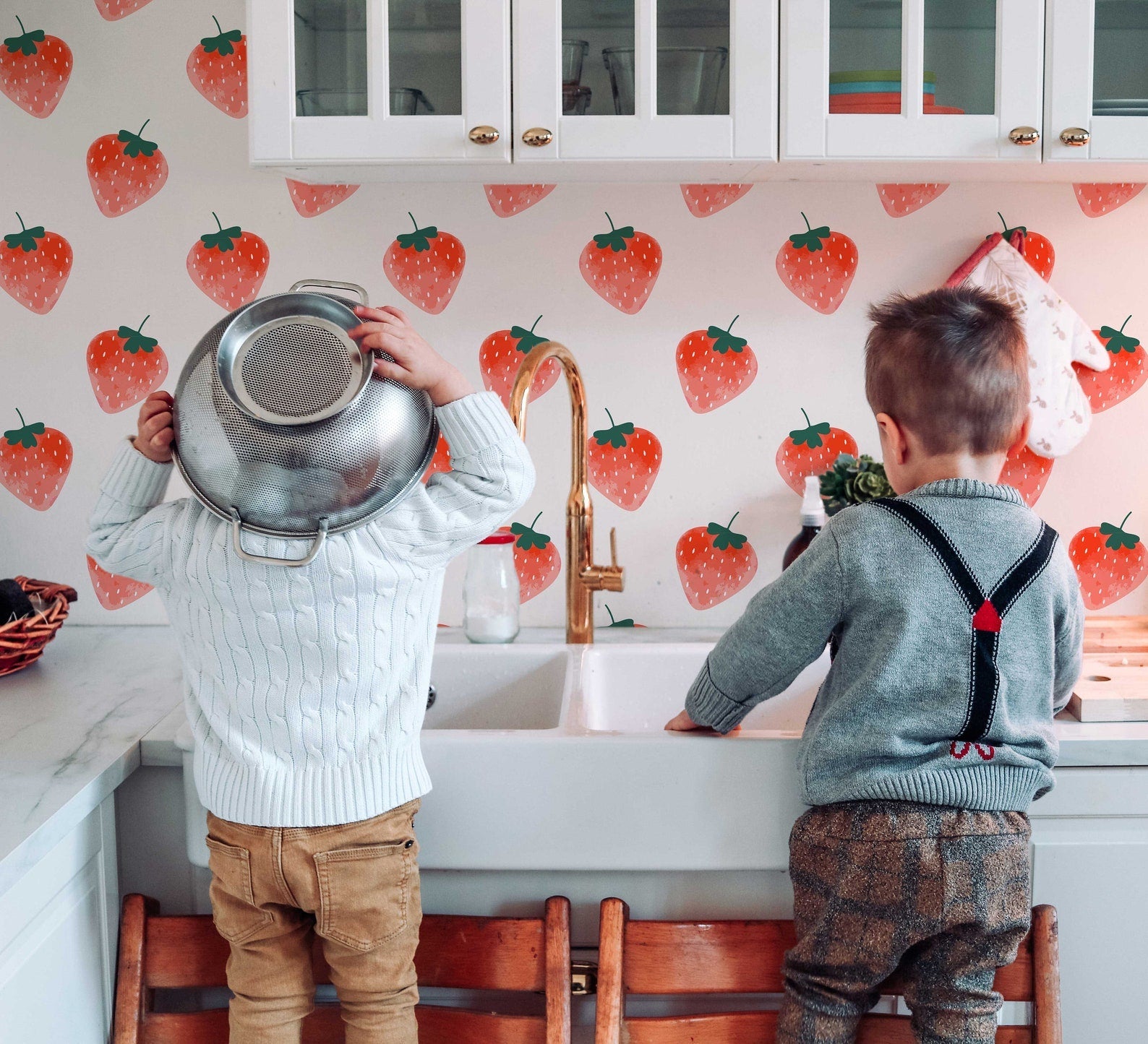Strawberries Decal | Wall Decal Set for Kids Decor | Charming Set of Wall Stickers