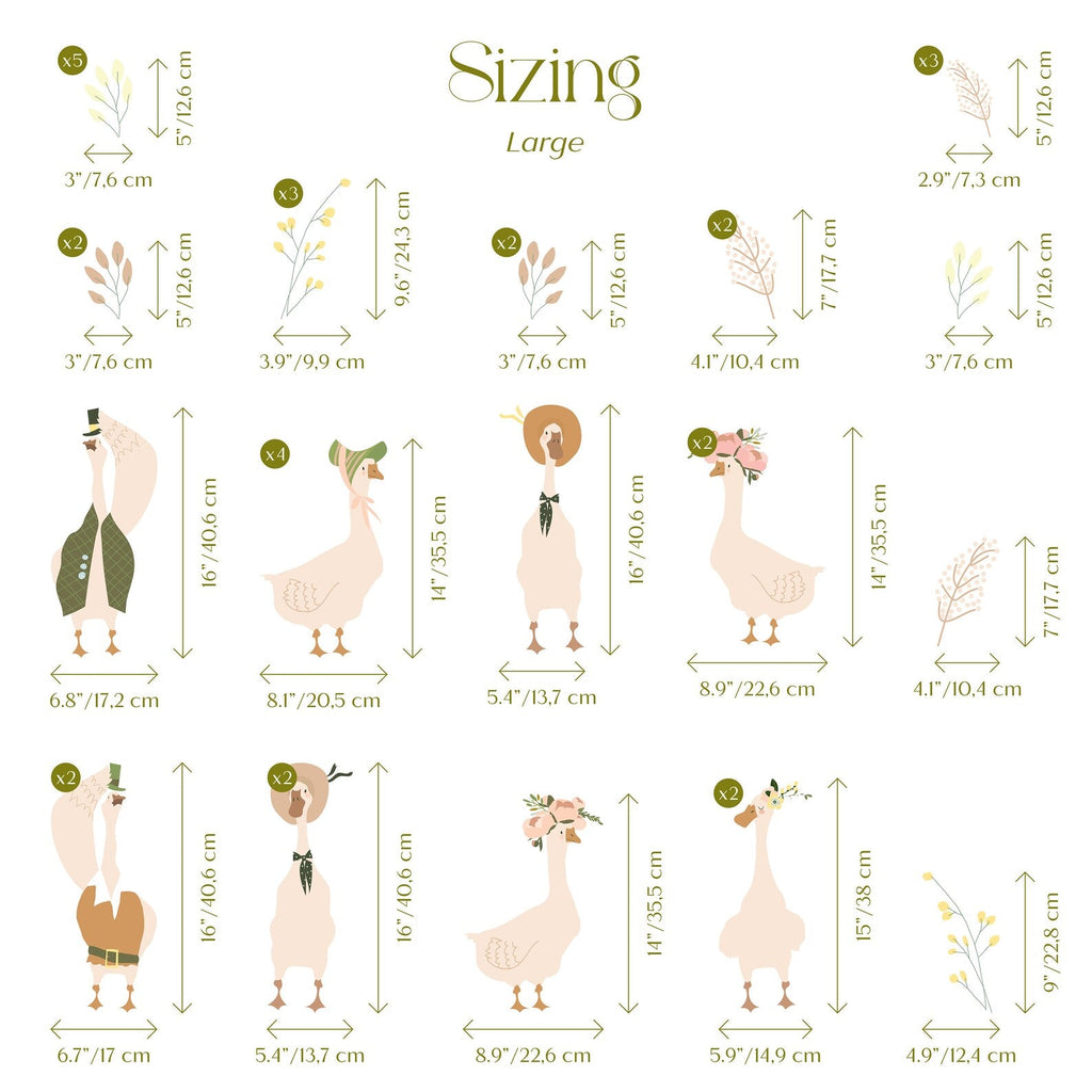 Goose Nursery Wall Decals | Geese Wall Stickers