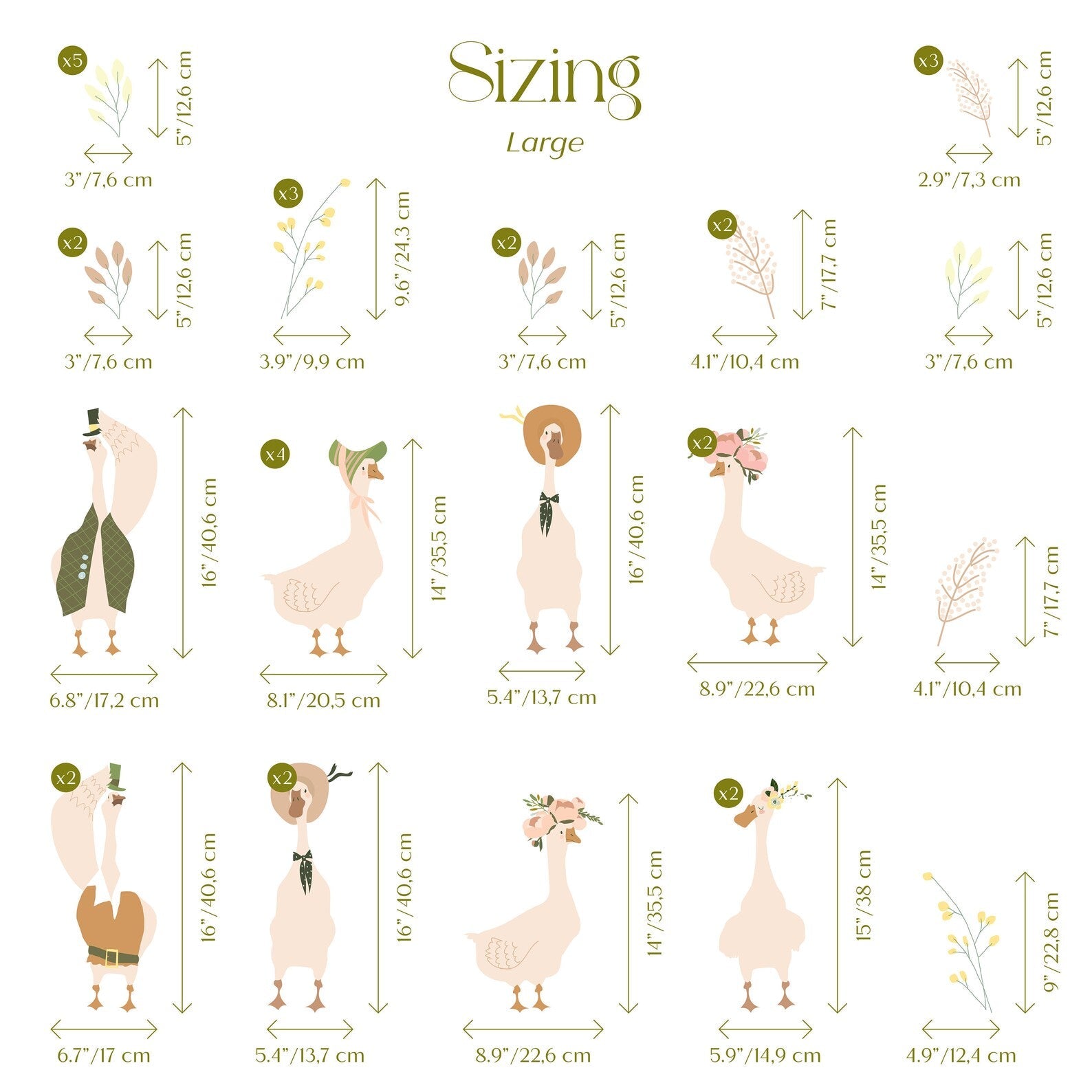 Goose Nursery Wall Decals | Geese Wall Stickers
