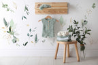 Jungle Leaves Wall Decal for Nursery, Bathroom Tropical Wall Decals, Palm Banana Leaf Wall Decal, Safari Tropical Plants Decal Peel & Stick