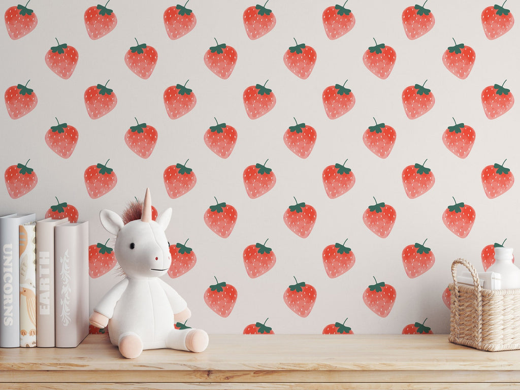 Strawberries Decal | Wall Decal Set for Kids Decor | Charming Set of Wall Stickers