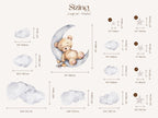 Bear on Moon Nursery Wall Decal | Bear Wall Decal | Baby Nursery Décor | Easily Repositionable