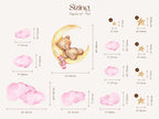 Bear on Moon Nursery Wall Decal | Bear Wall Decal | Baby Nursery Décor | Easily Repositionable