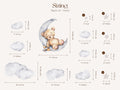 Bear on Moon Nursery Wall Decal | Bear Wall Decal | Baby Nursery Décor | Easily Repositionable