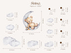 Bear on Moon Nursery Wall Decal | Bear Wall Decal | Baby Nursery Décor | Easily Repositionable