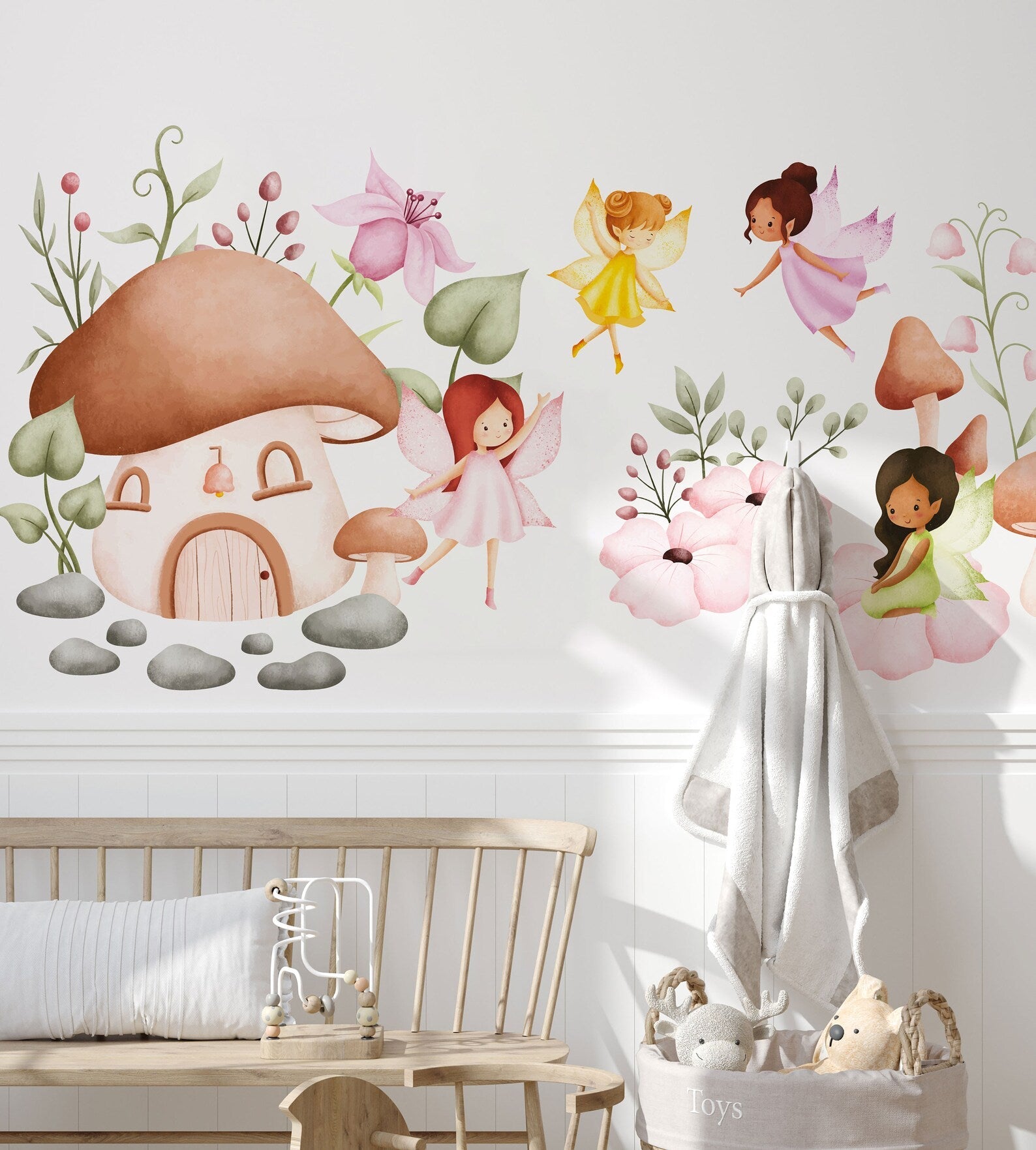 Fairy Wall Decal for Girls Room Nursery Decor | Cute Flying Fairy Sticker