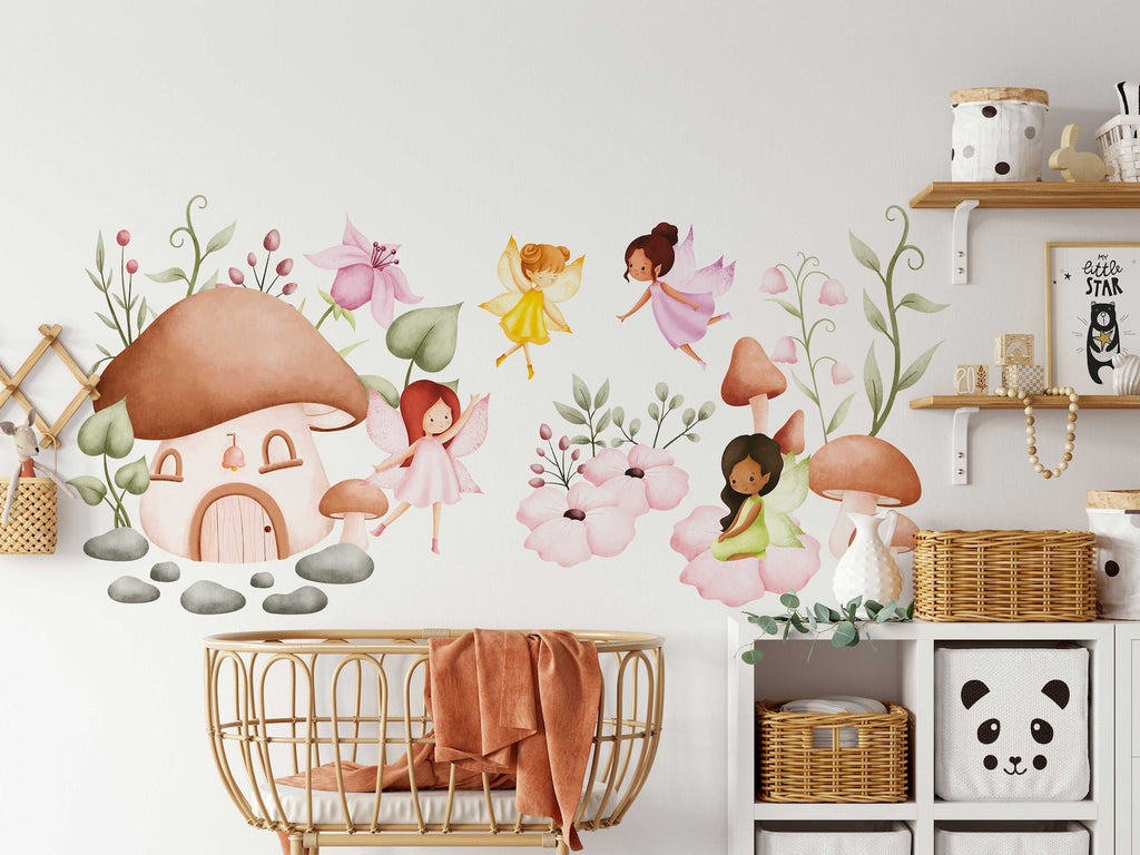 Fairy Wall Decal for Girls Room Nursery Decor | Cute Flying Fairy Sticker