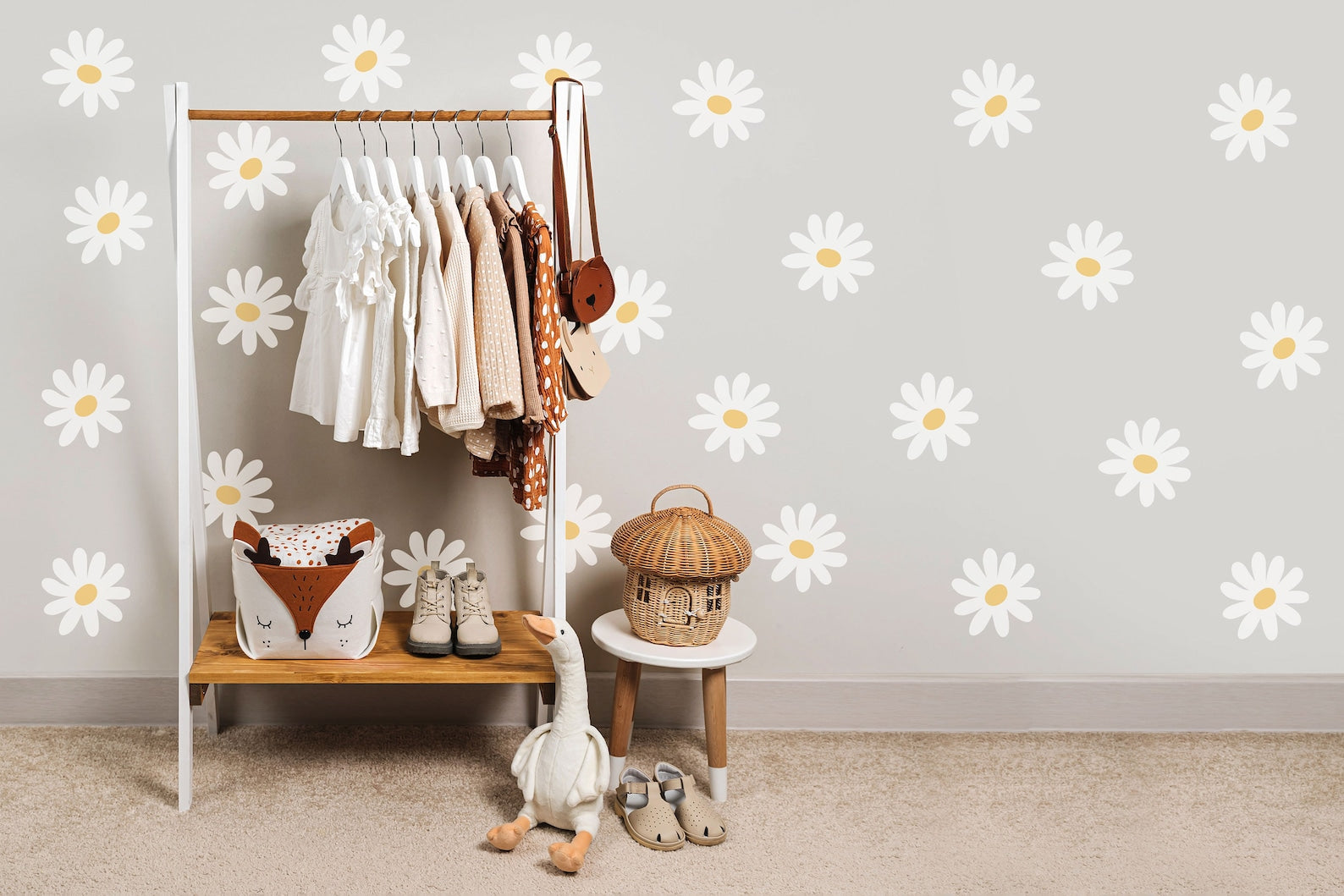 Daisy Flower Wall Decals | Nursery Decal Vinyl | Wall Decal | Wall Sticker
