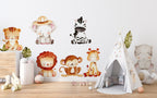 Jungle Wall Decals | Safari Animal Nursery Decor | Kids Room Decal | Reusable and Removable Wall Stickers