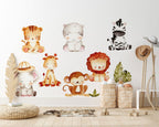 Jungle Wall Decals | Safari Animal Nursery Decor | Kids Room Decal | Reusable and Removable Wall Stickers