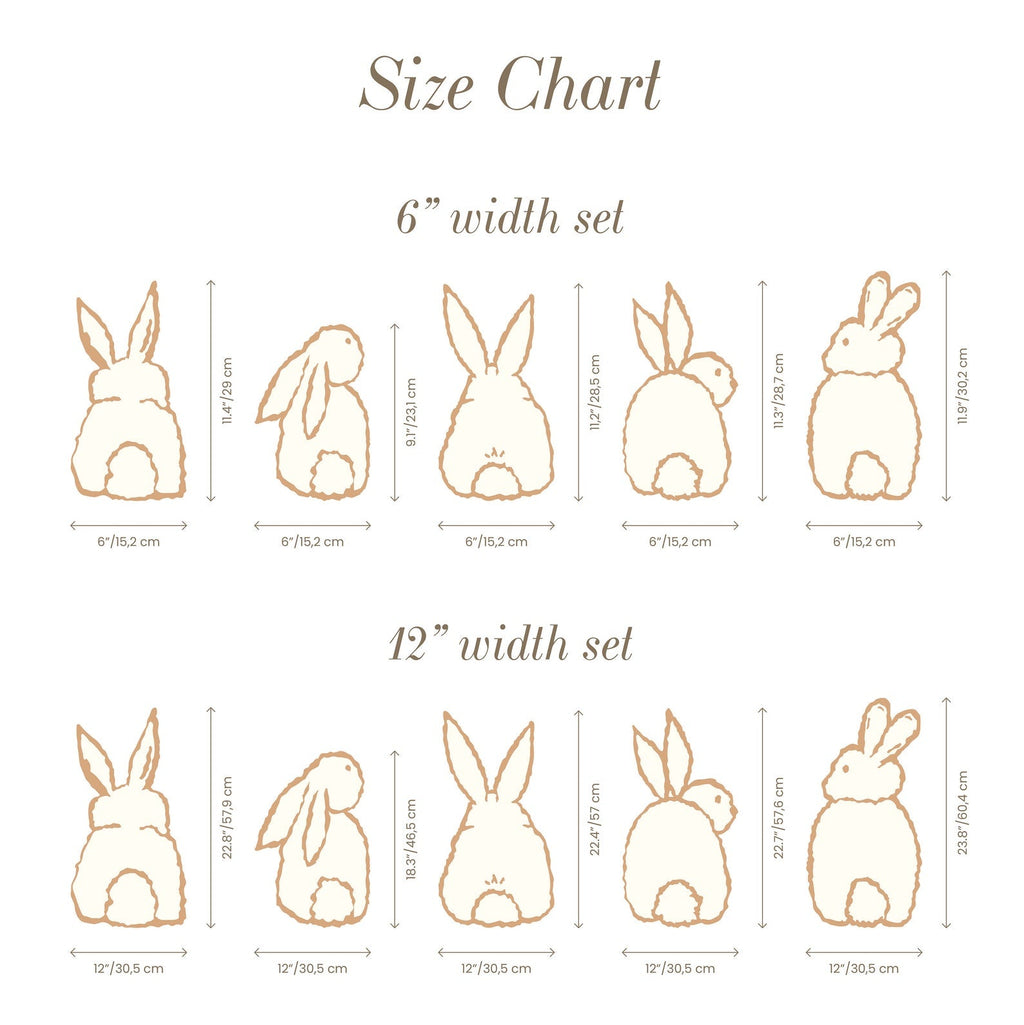 Cute Bunny Decals | Peel and Stick Rabbit Decals | Animals Wall Mural | Wall Decals for Kids | Nursery Wall Decals | Bunny Wall Decals